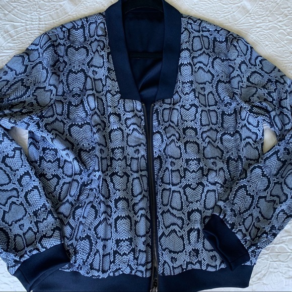 COPY - Navy Snake Inspired 2 way jacket - Picture 1 of 5
